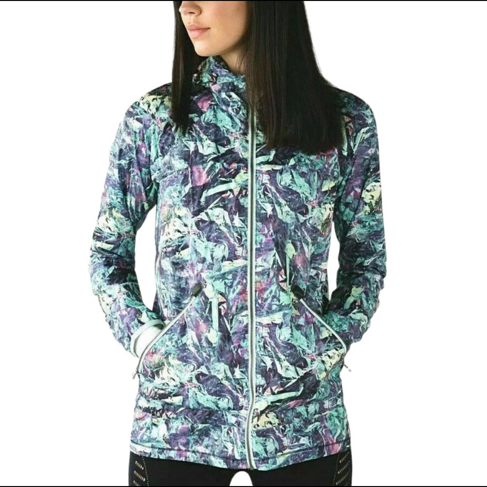 Lululemon Leaf Print Windbreaker Jacket